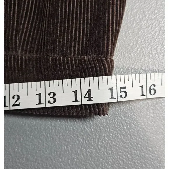 Anthropologie Maeve Womens 4 Corduroy Wool Blend Green Yellow Plaid Mini Skirt - Picture 7 of 10